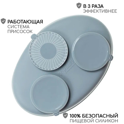 Силиконовый набор для кормления из 9 предметов Облако Miyoumi NK0002/223, 2837 cloud серый 4