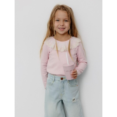 Лонгслив с воротником Mimilav розовый 03