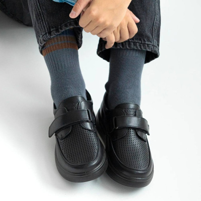 Туфли школьные для мальчика натуральная кожа Baden KPA005-110 5