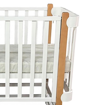 Кровать детская Solnyshko 2 с ящиком и поперечным маятником Антел белый/бук 2