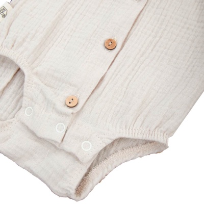 Боди с коротким рукавом Муслин KiDi 342(Мс)-78 светло-бежевый 2