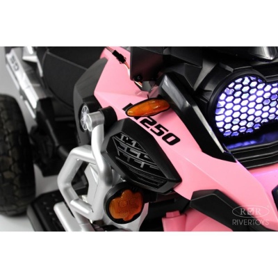 Детский электромотоцикл RiverToys М111БХ розовый