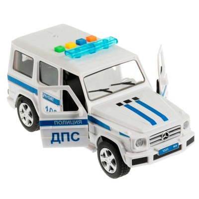 Машинка Mercedes-Benz G-Class Полиция Технопарк GCLASS-21PLPOL-WH 2