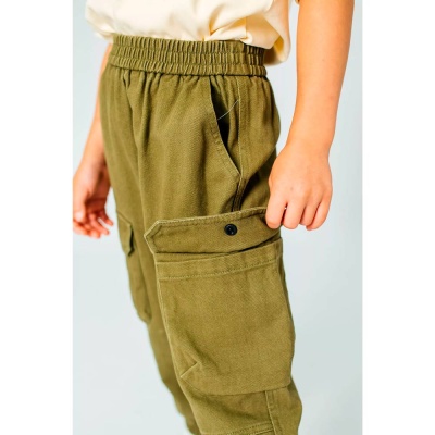 Брюки для девочки и мальчика Deloras DLS 30011 хаки 4