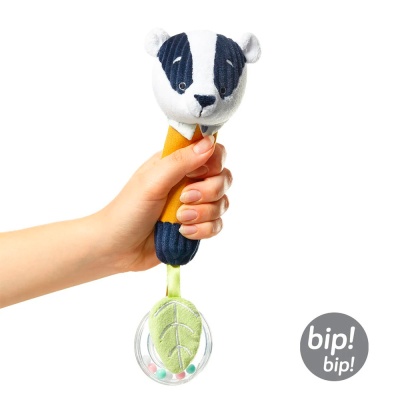 Игрушка пищалка с погремушкой Барсук Edmund BabyOno 1432