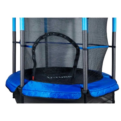 Батут детский с сеткой 140 см Рыжий кот БСП-8227 синий 2