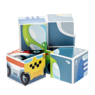 Кубики Городской транспорт 6 штук Baby Toys Десятое королевство 03547