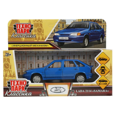 Машинка металлическая Lada-2114 Samara Технопарк 2114-12-BU