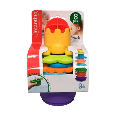 Игрушка для купания Разноцветные стаканчики сито Infantino 205039 4
