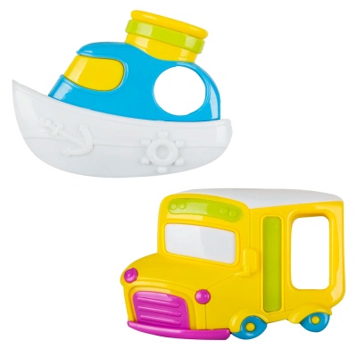 Набор погремушек Автобус и кораблик Жирафики 628917