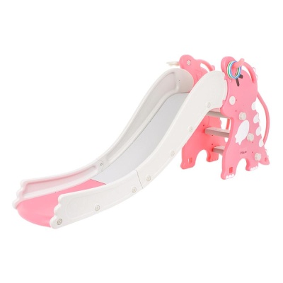 Детская горка с баскетбольным кольцом Дино Pituso L-NLL03 коралл 04