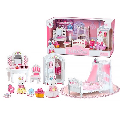 Кукла Зайчик с набором мебели Спальня Veld Co 113306 5