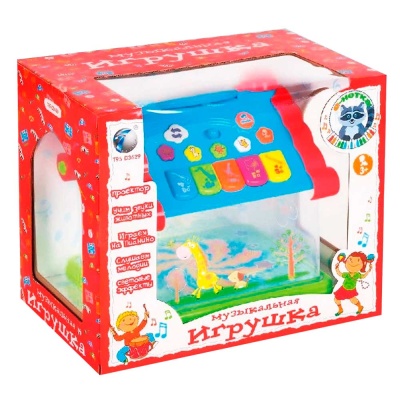 Проектор домик на батарейках 5 клавиш пианино звук свет Zhorya T95-D3629