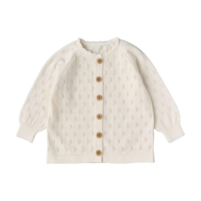 Кардиган вязаный Хлопок Маленькая звезда ВБ0087 (ЧЗ-мз) кремовый 01