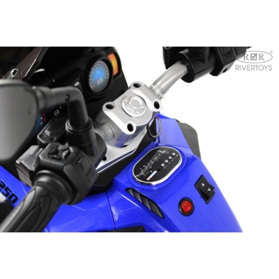 Детский электромотоцикл RiverToys М009БХ синий 04