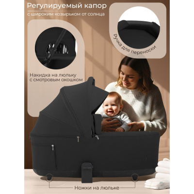 Коляска 2 в 1 Sweet Baby Orso SBL Black