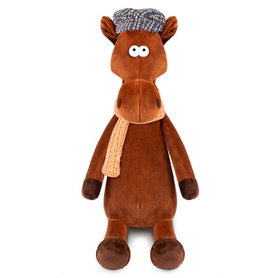 Мягкая игрушка Конь Эрик в кепке 28 см Символ Года Maxitoys MT-250227-28 2
