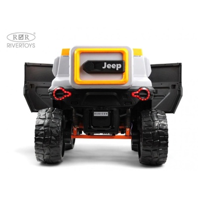 Детский электромобиль RiverToys E007EE серо-оранжевый