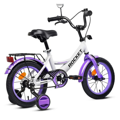 Велосипед двухколёсный 14 Rocket Gem 14.GEM.WT/PR.26 белый-фиолетовый 03
