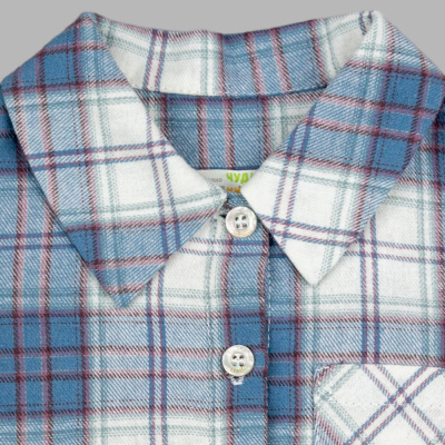 Рубашка Клетка Чуди Кидс 533725Ц2-2 голубой 02