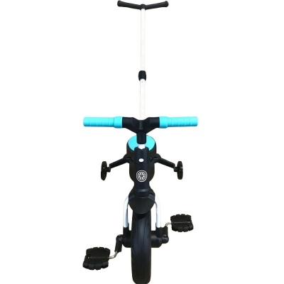 Велосипед-беговел с родительской ручкой Velobibi Орион ВЛ-2644 бело-голубой 03