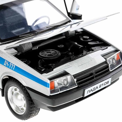 Машина инерционная LADA Полиция 17 см свет звук Технопарк 2108-124SL-POL-GY