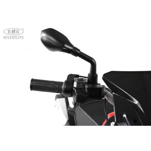 Детский электромотоцикл RiverToys М008БХ серый фото 16