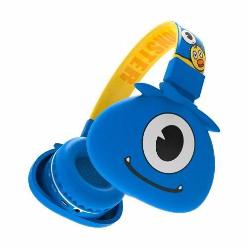 Наушники детские беспроводные Монстрик Shenzhen Toys YLFS-09BT синие фото 2