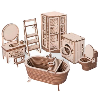 Конструктор 3D деревянный Ванная комната 129 деталей Lemmo 0170 1