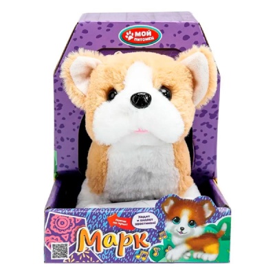 Интерактивный Щенок 16 см ходит виляет хвостом Наша игрушка A188-H01011-MF2 4