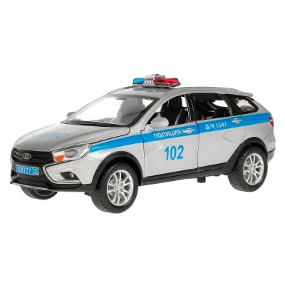 Машинка Lada Vesta SW Cross Полиция Технопарк VESTASWCR-124SLPOL-GY 1