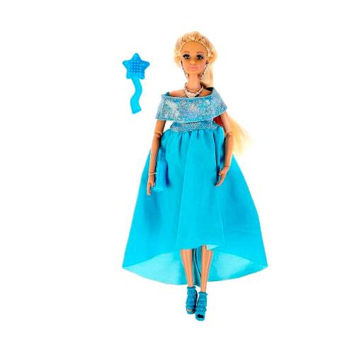 Кукла София беременная в голубом платье Карапуз 001B1-BF13-S-BB
