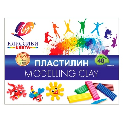 Пластилин Классика 40 цветов Луч 30С 1922-08 2