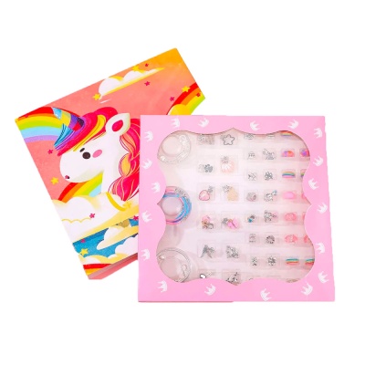 Набор для создания браслетов Подарок для девочек Единорог ячейки 48 предметов Junfa 9756542 3