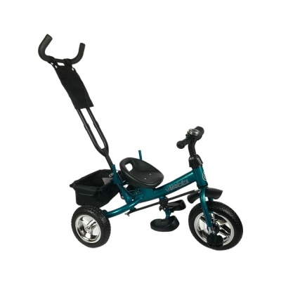 Велосипед трёхколёсный с родительской ручкой Velobibi Сатурн ВЛ-0876 бирюза 05