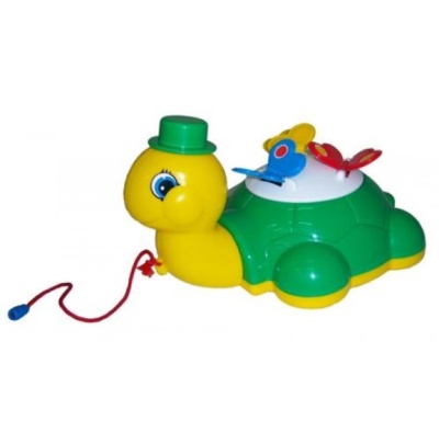 Каталка Черепашка Глаша с бабочками Полесье 7901