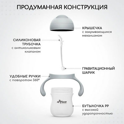 Поильник непроливайка с трубочкой Miyoumi P0003/223 3