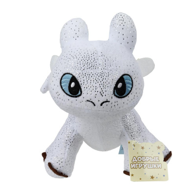 Мягкая игрушка Белый дракон 20 см  Добрые игрушки  M118612DW-20NS 5