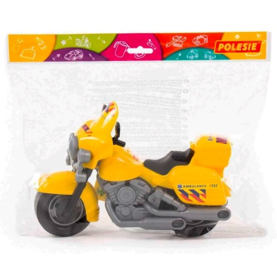 Мотоцикл Скорая помощь 27 см Полесье 48097 желтый 3