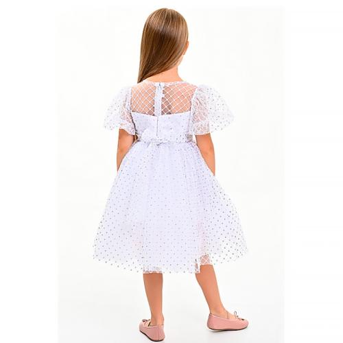 Платье летнее нарядное Alia kids 2381KG белое фото 3