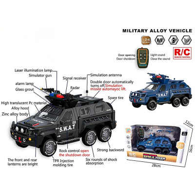 Машина инерционная Тигр 1:24 металл W9510-3 2