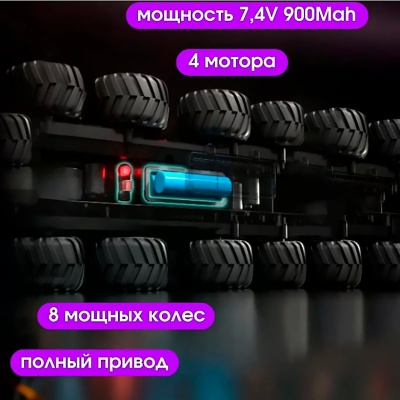 Джип Амфибия радиоуправляемый масштаб 1:16 Zhorya D846BLACK