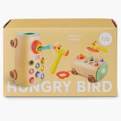 Игрушка-стучалка HUNGRY BIRD Happy Baby 331897