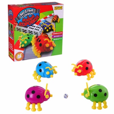 Семейная настольная игра Веселые гонки и божьи коровки Фортуна Ф51239