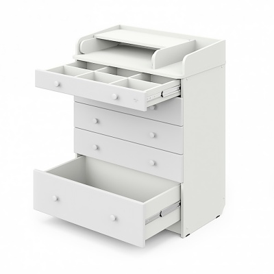 Комод пеленальный с органайзером раскладной Атон Maks белый премиум-белый 14