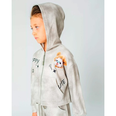 Толстовка для девочки Colabear 683884 серая 3
