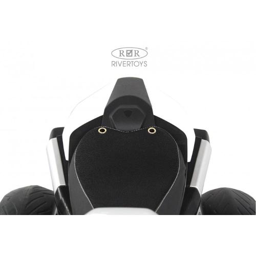 Детский электромотоцикл RiverToys М777БХ белый фото 15