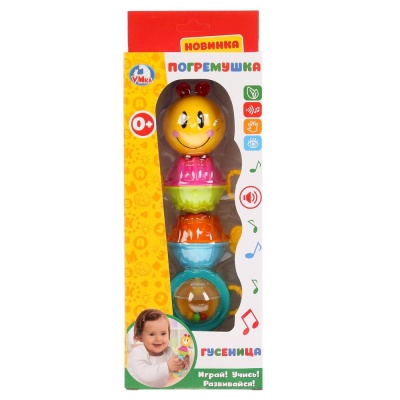 Погремушка музыкальная Гусеница Умка ZY798647-R