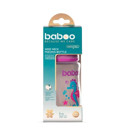 Бутылочка для кормления и соска Sealife 250 мл Baboo 3-114 фиолетовая 3