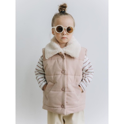 Стёганый жилет Mimilav пудровый 03